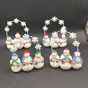 Princess House Snowpeople Place Card Holders